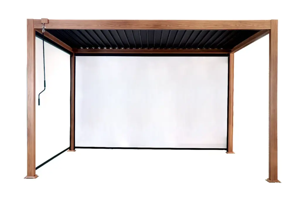 Juego de cortinas para pérgola
